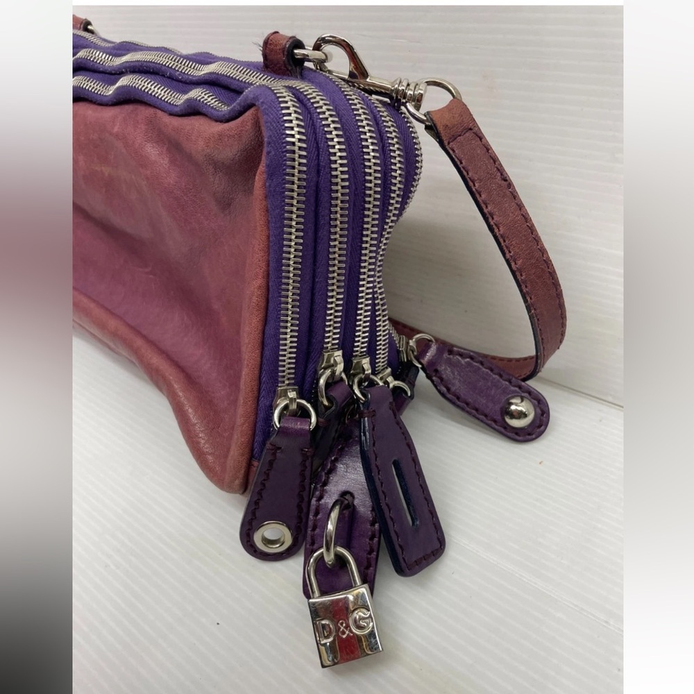 Dolce & Gabbana Purple and Pink Shoulder Bag